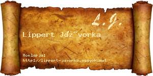 Lippert Jávorka névjegykártya